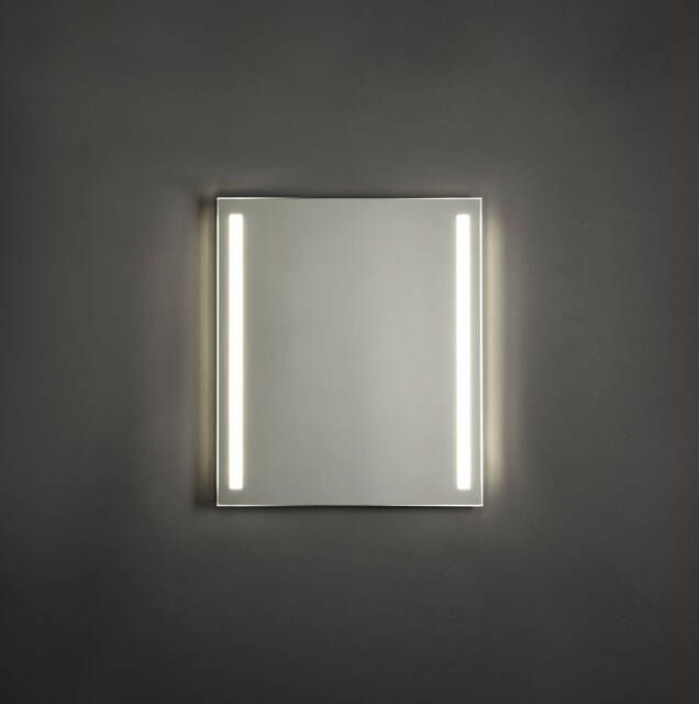 Adema Squared badkamerspiegel 60x70cm met verlichting links en rechts LED met spiegelverwarming en sensor schakelaar NAA002-N45A-60