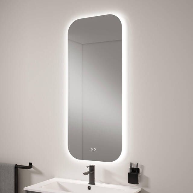 Adema Vygo spiegel 120x50x2cm spiegelverwarming en verlichting ronde hoeken 71972
