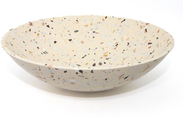 Adema Waskom 42x42x12cm rond terrazzo crème Terrazzo 420x120 round creme