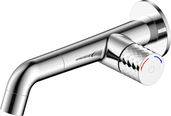 Aloni Flow Wastafelmengkraan 22.4x11.2x7cm drukknop inbouw chroom KS405503