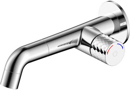 Aloni Flow Wastafelmengkraan 22.4x11.2x7cm drukknop inbouw chroom KS405503