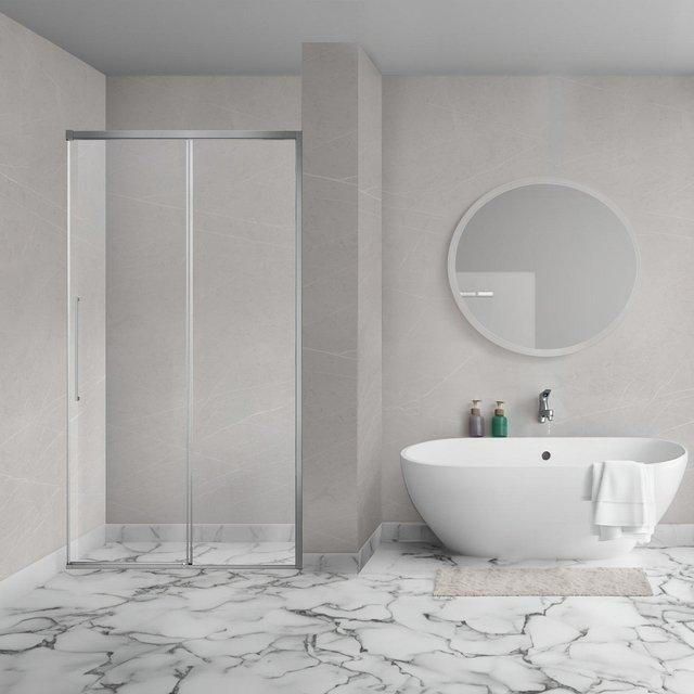 Aqua Vista Lokla Linea nisdeur 100x200cm incl. montageset geborsteld rvs R-MB-LC100-SCX - Foto 2