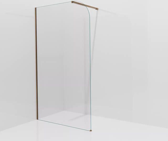 Aqua Vista losse afgeronde glasplaat 90x200cm 8mm zonder profielset helder glas R-GS-2120-90-RG