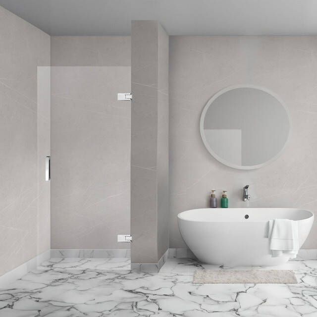 Aqua Vista Galatina Nisdeur 77.5x200cm excl. montageset helder glas R-GS-LX-C775