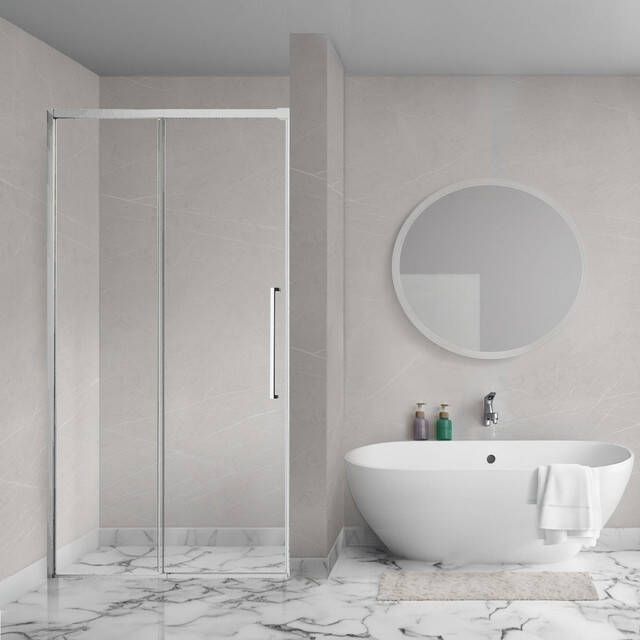 Aqua Vista Lokla Linea nisdeur 140x200cm incl. montageset chroom R-SN-LC140-SCX
