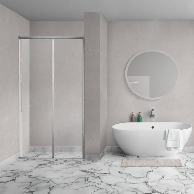 Aqua Vista Lokla Linea nisdeur 140x200cm incl. montageset gebrosteld rvs R-MB-LC140-SCX