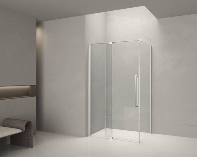 Aqua Vista Taviano Cuadra Zijwand 70x200cm incl. montageset chroom SW1209636 SW1209690