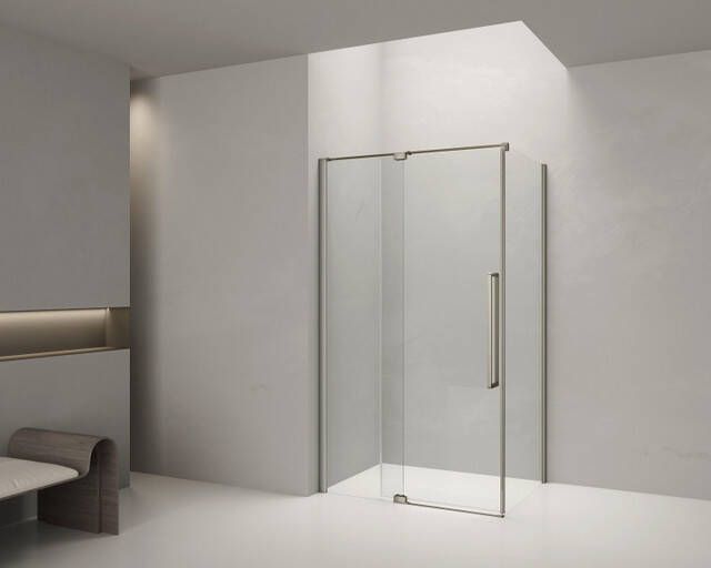 Aqua Vista Taviano Cuadra Zijwand 70x200cm incl. montageset gunmetal SW1209636 SW1209694