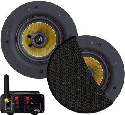 Aquasound Bluetooth Audio bluetooth audiosysteem (70 watt bt4.0 auto-aux) met samba speakerset (mat zwart) 230v 24v BMN70EASY-ZZ