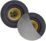 Aquasound Rumba speakerset 45w (0 5" tweeter) mat chroom rond 120 mm diepte 55 mm randloos ipx4 SPKRUMBA-C - Thumbnail 1