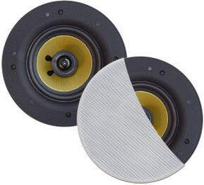 Aquasound Rumba speakerset 45w (0 5" tweeter) wit rond 120 mm diepte 55 mm randloos ipx4 SPKRUMBA-W
