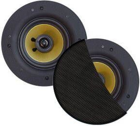 Aquasound Rumba speakerset 45w (0 5" tweeter) zwart rond 120 mm diepte 55 mm randloos ipx4 SPKRUMBA-Z
