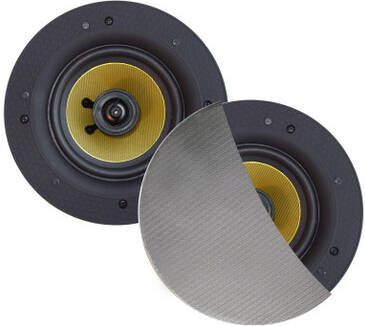 Aquasound Zumba speakerset 100w (0 75" tweeter) mat chroom rond 226 mm diepte 81 mm randloos ipx4 SPKZUMBA-C