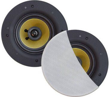 Aquasound Zumba speakerset 100w (0 75" tweeter) wit rond 226 mm diepte 81 mm randloos ipx4 SPKZUMBA-W