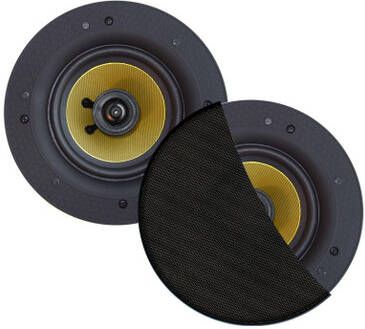 Aquasound Zumba speakerset 100w (0 75" tweeter) zwart rond 226 mm diepte 81 mm randloos ipx4 SPKZUMBA-Z