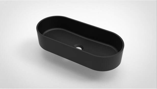 Arcqua Case waskom ovaal 60x26cm mat zwart WAS127590