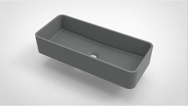 Arcqua Case waskom rechthoek 60x26cm mat grijs WAS452625