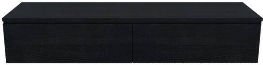 Arcqua Living Onderkast 160x46x30cm 2 lades greeploos gemelamineerd spaanplaat oak black ONK494591