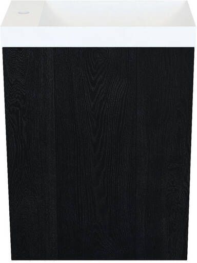 Arcqua Marble Fonteinset 40x22x54.5cm fontein mat wit zonder overloop oak black FNK497733