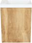 Arcqua Marble Fonteinset 40x22x54.5cm fontein mat wit zonder overloop oak natural FNK481114 - Thumbnail 2