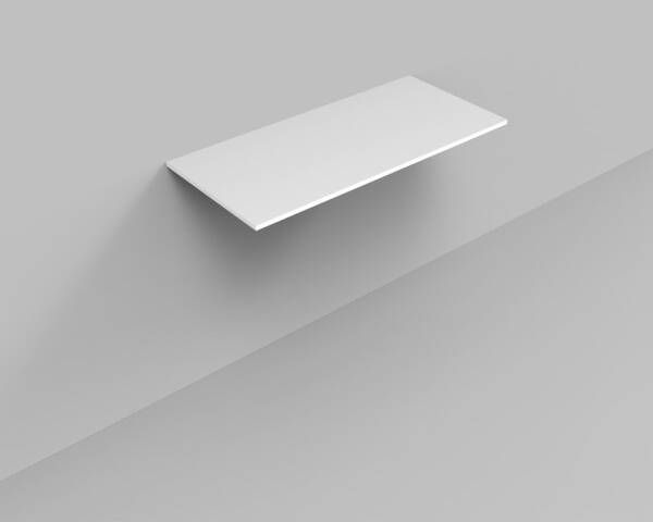 Arcqua Marble wastafelblad 100.5x46cm cast marble glans wit TOP102586 - Foto 2