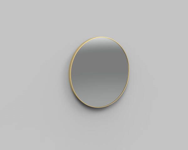 Arcqua Reflect spiegel two rond 60cm aluminium omlijsting mat goud SPI322699