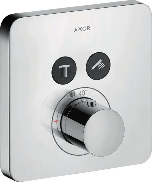 Axor Showerselect afdekset thermostaat met stopkraan voor 2 functies chroom 36707000