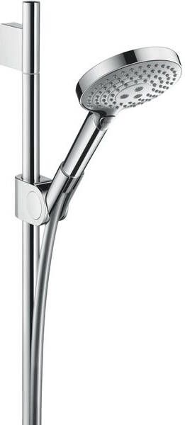 Axor Uno glijstangset met Raindance Select S 120 3jet handdouche 90cm met Isiflex`B doucheslang 160cm chroom 27987000