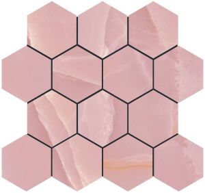 Baldocer Ceramica Onyx wand- en vloertegel 29x27cm 9mm gerectificeerd roze SW07314126-3