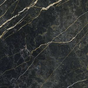 Baldocer Ceramica wand- en vloertegel 120x120cm 9.3mm Vierkant gerectificeerd Marmerlook Zwart glans SW07311905