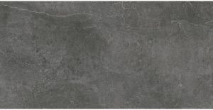 Baldocer Ceramica Zermatt wand- en vloertegel 60x120cm 9.5mm Rechthoek gerectificeerd Marmerlook Antraciet Mat SW07311791-2