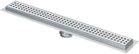 BERG Van den Premium Line Douchegoot rooster RSA 50mm onder - zijuitlaat 50mm waterslot sifon 600x70x95mm(LxBxH ) RVS 304 mat