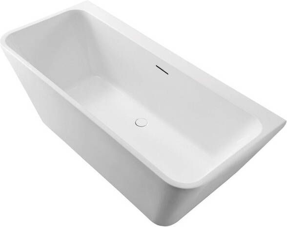 Douche Concurrent Ligbad Half Vrijstaand Silmo Semi 1 2 Persoons Duobad 80x180x60cm Acryl Mat Wit