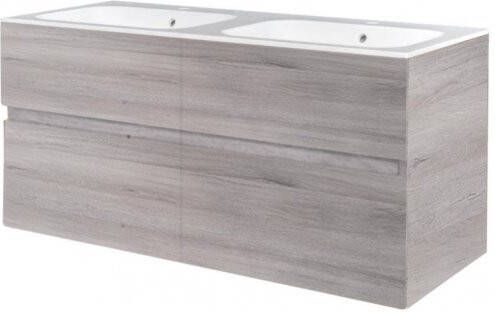 Best Design Onderkast Splash Grey Greeploos 120x58x47.5 cm 2 Softclose Laden Grijs Eiken