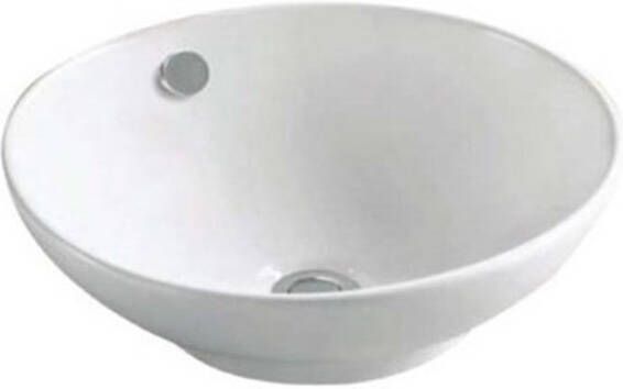 Douche Concurrent Waskom Opbouw Rema Rond 42 5x42 5x17 5cm Keramiek Glans Wit Overloop - Foto 1