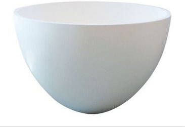 Douche Concurrent Waskom Opbouw Eco Rond 48x48x30cm Solid Surface Mat Wit
