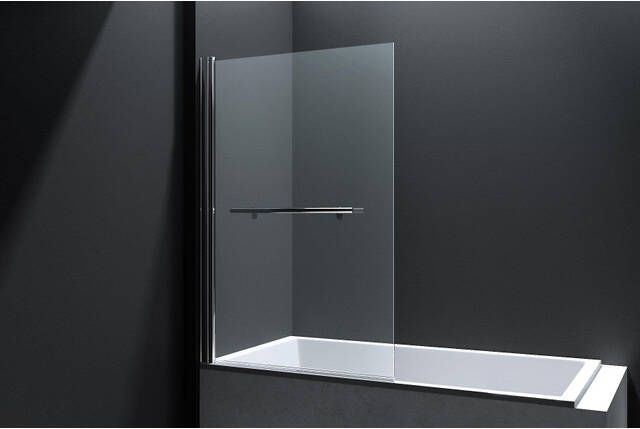 Douche Concurrent Badwand Erico met Handdoekhouder 80x140cm Antikalk Helder Glas Chroom Profiel 6mm Veiligheidsglas Easy Clean