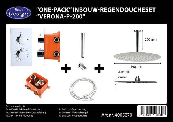 Best Design One Pack inbouw regendoucheset Verona P 200 4005270