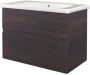 Best Design Badkamermeubel Quick Greeploos 65x56x44 cm Onderkast + Wastafel Oak Dark Brown - Thumbnail 1