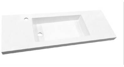 Best Design Slim wastafel voor meubel 100cm ondiep 35 cm met kraan gat 4000800