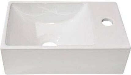 Douche Concurrent Fontein Wonder Rechthoek Rechts 29x18x9 5cm Keramiek Glans Wit