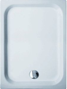 Bette Extra Vlak Douchebak H6.5xB90xL100cm 90cm rechthoek Plaatstaal Pergamon 5380-001