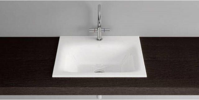 Bette Lux inbouw wastafel 80x49.5cm met kraangat wit A161-000HLW1