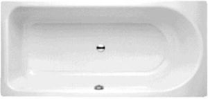 Bette Ocean bad plaatstaal rechthoekig 180x80cm met overloop achter pergamon 8856001