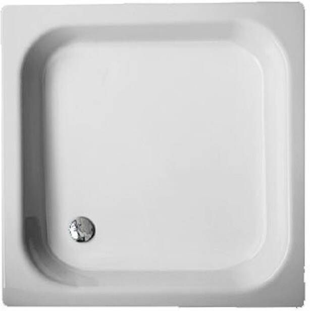 Bette Vlak douchebak 80x80x15cm plaatstaal vierkant wit 5800-000