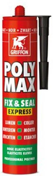 Bison Griffon Poly Max Fix&Seal Express koker à 435 gr zwart 6150454