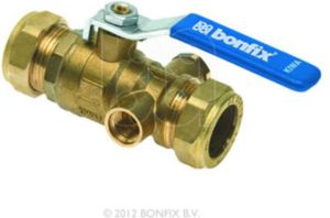 Bonfix Kogelstopkraan met tapgat knel 22mm KIWA 97115