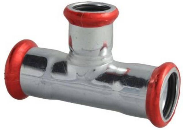 Bonfix PRESS Staalverzinkt T stuk verlopend 54x42x54mm 301748