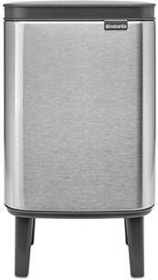 Brabantia Bo Hi Afvalemmer 4 liter kunststof binnenemmer matt steel fingerprint proof 227103