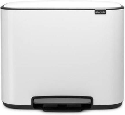 Brabantia Bo Pedaalemmer 3x11 liter 3 kunststof binnenemmers wit 121005